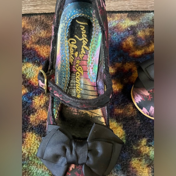 Irregular choice purple floral bow Mary Jane heels - Picture 3 of 7